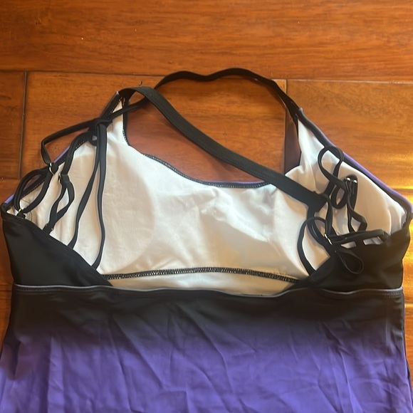 Strappy Hollow-out Back Tankini With Chest Pad Size XL - Picture 6 of 8